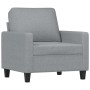 Armchair with stool light gray fabric 60 cm by , Sofas - Ref: Foro24-3201029, Price: 184,13 €, Discount: %