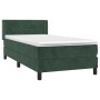 Cama box spring con colchón terciopelo verde oscuro 90x190 cm de , Camas y somieres - Ref: Foro24-3130934, Precio: 290,74 €, ...