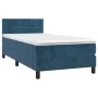 Box spring bed with mattress and LED dark blue velvet 90x190 cm by , Beds and slatted bases - Ref: Foro24-3134379, Price: 315...