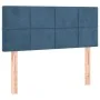 Box spring bed with mattress and LED dark blue velvet 90x190 cm by , Beds and slatted bases - Ref: Foro24-3134379, Price: 315...