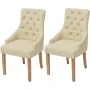 Dining chairs, 2 units, cream-colored fabric. by vidaXL, dining chairs - Ref: Foro24-243637, Price: 266,22 €, Discount: %