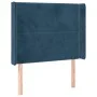 Box spring bed with mattress and LED dark blue velvet 90x190 cm by , Beds and slatted bases - Ref: Foro24-3139479, Price: 341...