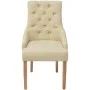 Esszimmerstühle 2 Einheiten aus cremefarbenem Stoff von vidaXL, Essstühle - Ref: Foro24-243637, Preis: 270,40 €, Rabatt: %