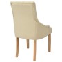 Esszimmerstühle 2 Einheiten aus cremefarbenem Stoff von vidaXL, Essstühle - Ref: Foro24-243637, Preis: 254,40 €, Rabatt: %