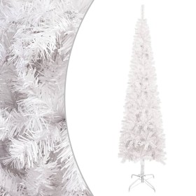 Árbol de Navidad delgado blanco 180 cm