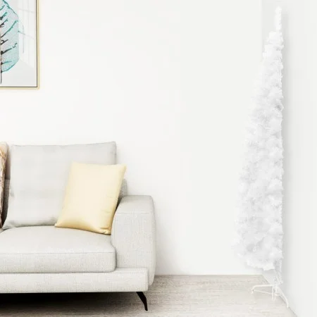 Artificial half Christmas tree with white stand 210 cm by , Christmas trees - Ref: Foro24-344568, Price: 20,91 €, Discount: %