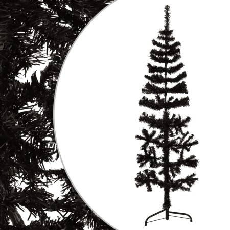Medio árbol de Navidad artificial con soporte negro 150 cm de , Arboles de navidad - Ref: Foro24-344575, Precio: 13,58 €
