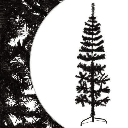 Medio árbol de Navidad artificial con soporte negro 150 cm de , Arboles de navidad - Ref: Foro24-344575, Precio: 13,46 €, Des...
