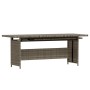 Set de sofás de jardín 6 piezas y cojines ratán sintético gris
