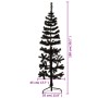 Medio árbol de Navidad artificial con soporte negro 150 cm de , Arboles de navidad - Ref: Foro24-344575, Precio: 13,58 €
