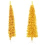 Medio árbol de Navidad artificial con soporte dorado 120 cm by , Christmas trees - Ref: Foro24-344589, Price: 11,79 €, Discou...