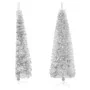 Medio árbol de Navidad artificial con soporte plateado 120 cm by , Christmas trees - Ref: Foro24-344594, Price: 16,23 €, Disc...