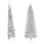Medio árbol de Navidad artificial con soporte plateado 180 cm by , Christmas trees - Ref: Foro24-344596, Price: 16,21 €, Disc...