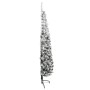 Mitad árbol Navidad artificial estrecho con nieve 120 cm