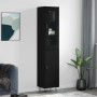Aparador de madera contrachapada negro 34,5x34x180 cm by , Sideboards - Ref: Foro24-3199202, Price: 106,82 €, Discount: %