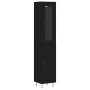 Aparador de madera contrachapada negro 34,5x34x180 cm by , Sideboards - Ref: Foro24-3199202, Price: 106,82 €, Discount: %
