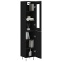 Aparador de madera contrachapada negro 34,5x34x180 cm by , Sideboards - Ref: Foro24-3199202, Price: 106,82 €, Discount: %