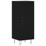Aparador de madera contrachapada negro 34,5x34x180 cm by , Sideboards - Ref: Foro24-3199202, Price: 106,82 €, Discount: %