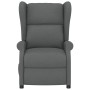 Sillón orejero reclinable eléctrico de tela gris oscuro