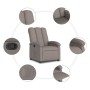 Sillón reclinable de tela gris taupe by , Armchairs - Ref: Foro24-371735, Price: 187,78 €, Discount: %