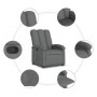 Sillón reclinable de tela gris oscuro by , Armchairs - Ref: Foro24-371728, Price: 204,50 €, Discount: %
