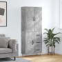 Aparador alto madera contrachapada gris hormigón 69,5x34x180 cm de , Aparadores - Ref: Foro24-3198093, Precio: 174,92 €