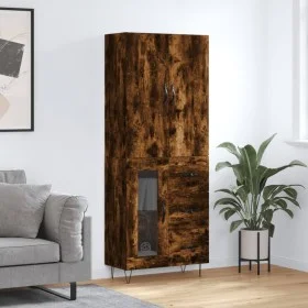 Aparador alto madera contrachapada roble ahumado 69,5x34x180 cm by , Sideboards - Ref: Foro24-3198102, Price: 167,10 €, Disco...