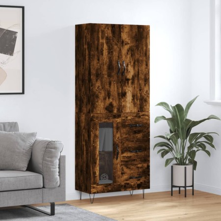 Aparador alto madera contrachapada roble ahumado 69,5x34x180 cm de , Aparadores - Ref: Foro24-3198102, Precio: 176,90 €, Desc...