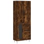 Hoher Schrank aus geräucherter Eichenholz-Sperrholzplatte 69,5x34x180 cm. von , Sideboards - Ref: Foro24-3198102, Preis: 169,...