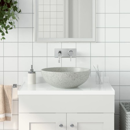 Lavabo sobre encimera redondo cerámica gris Φ41x14 cm by , Sinks - Ref: Foro24-155059, Price: 95,48 €, Discount: %