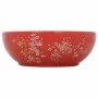 Aufsatzwaschbecken aus weiß-rotem Keramik, rund, Φ41x14 cm. von , Sinkt - Ref: Foro24-155052, Preis: 94,78 €, Rabatt: %