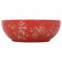 Aufsatzwaschbecken aus weiß-rotem Keramik, rund, Φ41x14 cm. von , Sinkt - Ref: Foro24-155052, Preis: 96,01 €, Rabatt: %
