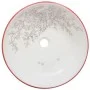 Lavabo sobre encimera redondo cerámica blanco y rojo Φ41x14 cm de , Lavabos - Ref: Foro24-155052, Precio: 94,53 €, Descuento: %