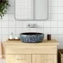 Aufsatzwaschbecken rund Keramik schwarz und blau Φ41x14 cm von , Sinkt - Ref: Foro24-155065, Preis: 100,96 €, Rabatt: %
