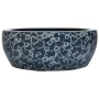 Lavabo sobre encimera redondo cerámica negro y azul Φ41x14 cm by , Sinks - Ref: Foro24-155065, Price: 106,53 €, Discount: %