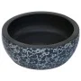 Lavabo sobre encimera redondo cerámica negro y azul Φ41x14 cm by , Sinks - Ref: Foro24-155065, Price: 100,96 €, Discount: %