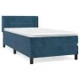 Box spring bed with dark blue velvet mattress 90x190 cm by , Beds and slatted bases - Ref: Foro24-3130935, Price: 314,61 €, D...