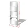Mueble zapatero 5 cajones con espejo blanco 63x17x169,5 cm de vidaXL, Zapateros y organizadores de calzado - Ref: Foro24-2739...