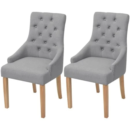 Dining chairs 2 units light gray fabric by vidaXL, dining chairs - Ref: Foro24-243635, Price: 201,48 €, Discount: %