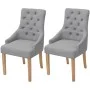 Dining chairs 2 units light gray fabric by vidaXL, dining chairs - Ref: Foro24-243635, Price: 201,48 €, Discount: %