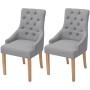 Esszimmerstühle 2 Einheiten hellgrauer Stoff von vidaXL, Essstühle - Ref: Foro24-243635, Preis: 239,81 €, Rabatt: %