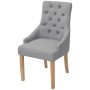 Esszimmerstühle 2 Einheiten hellgrauer Stoff von vidaXL, Essstühle - Ref: Foro24-243635, Preis: 239,81 €, Rabatt: %