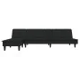 L-förmiges Schlafsofa aus schwarzem Samt, 255 x 140 x 70 cm von , Sofas - Ref: Foro24-3157263, Preis: 432,79 €, Rabatt: %