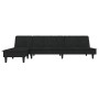 Sofá cama en forma de L terciopelo negro 255x140x70 cm de , Sofás - Ref: Foro24-3157263, Precio: 357,31 €, Descuento: %
