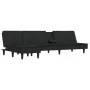 L-förmiges Schlafsofa aus schwarzem Samt, 255 x 140 x 70 cm von , Sofas - Ref: Foro24-3157263, Preis: 432,79 €, Rabatt: %