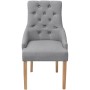 Esszimmerstühle 2 Einheiten hellgrauer Stoff von vidaXL, Essstühle - Ref: Foro24-243635, Preis: 239,81 €, Rabatt: %