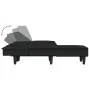 L-förmiges Schlafsofa aus schwarzem Samt, 255 x 140 x 70 cm von , Sofas - Ref: Foro24-3157263, Preis: 432,79 €, Rabatt: %