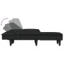 Sofá cama en forma de L terciopelo negro 255x140x70 cm de , Sofás - Ref: Foro24-3157263, Precio: 357,31 €, Descuento: %