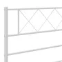 Metal bed frame with headboard and white footboard 120x200 cm by , Beds and slatted bases - Ref: Foro24-372342, Price: 85,70 ...