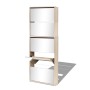 Mueble zapatero 5 cajones con espejo roble 63x17x169,5 cm de vidaXL, Zapateros y organizadores de calzado - Ref: Foro24-27393...